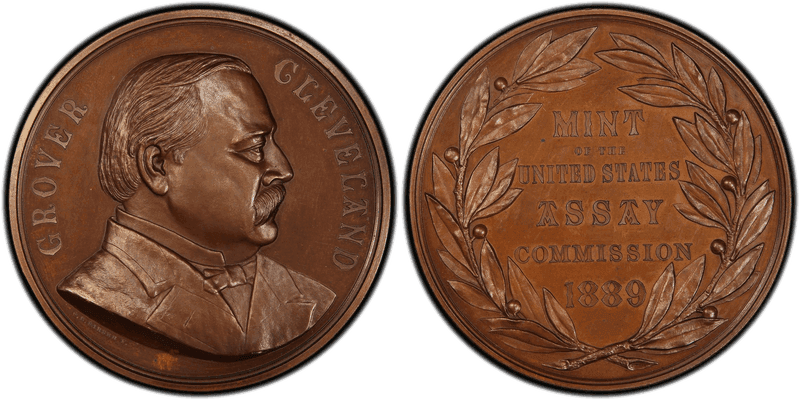 1889 Assay Commission Medal - JK-AC-32, Bronze, Grover Cleveland