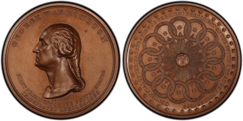 1889 Medal Douglas-52 Copper Inauguration Centennial