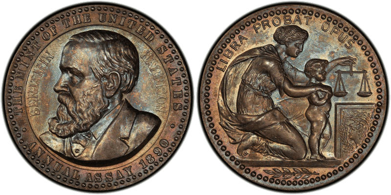 1890 Assay Commission Medal - JK-AC-33, Silver, Benjamin Harrison