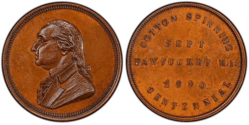 1890 Copper Medal GW-1036, Cotton Spinning