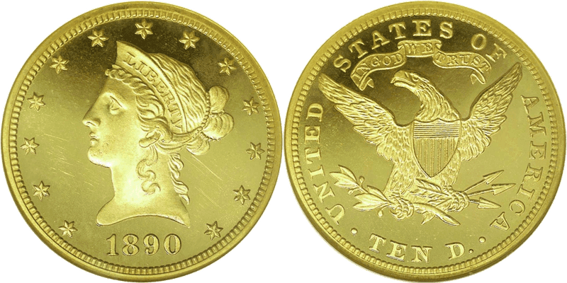 1890 Proof Liberty Head Eagle