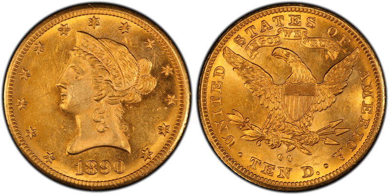 1890 Liberty Head Eagle
