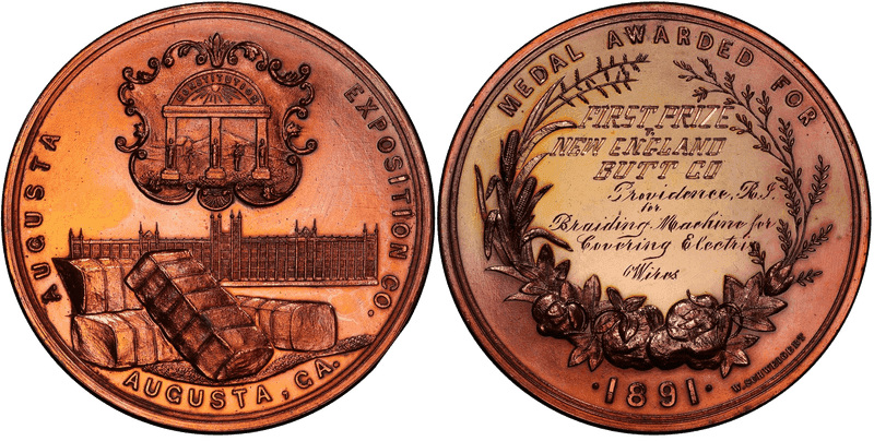 1891 Medal Augusta Exposition Co. Bronze