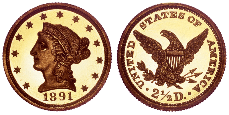1891 Liberty Head Quarter Eagle