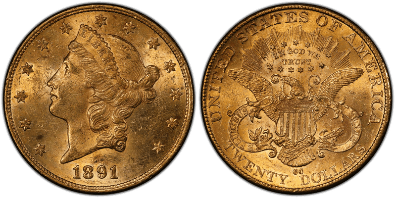 1891 Liberty Head Double Eagle