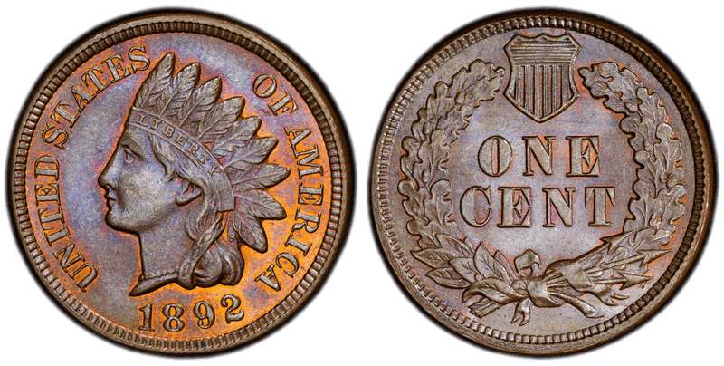 1892 Indian Head Cent Base
