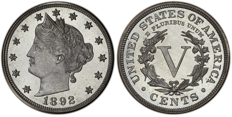 1892 Proof Liberty Head Nickel