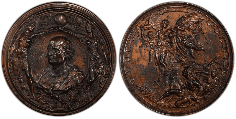 1892 Medal Eglit-106 Bronzed Bronze 102mm World's Columbian Expo