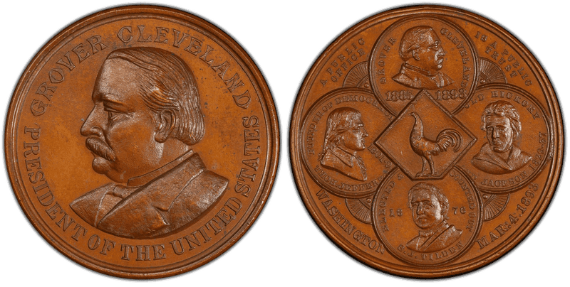 1892 Token DeWitt GC-1892-3, Cleveland Campaign