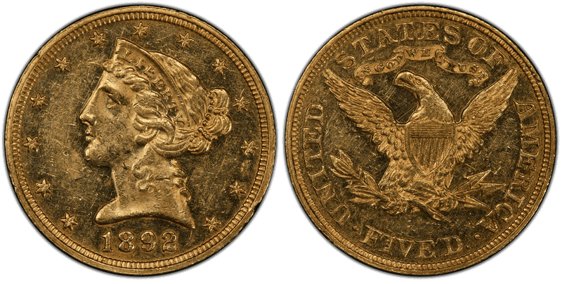 1892 Proof Liberty Head Half Eagle