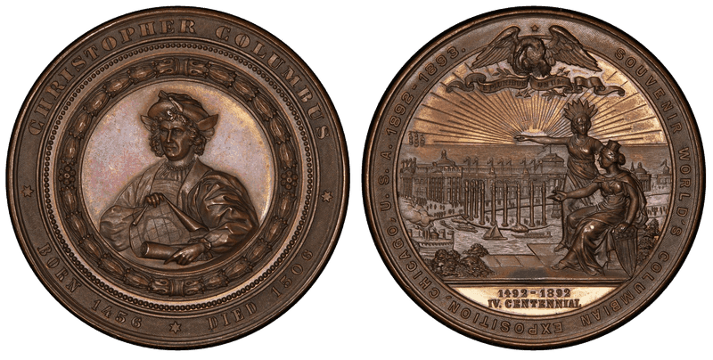 1892-93 Medal Elgit-55 Bronze World's Columbian Expo