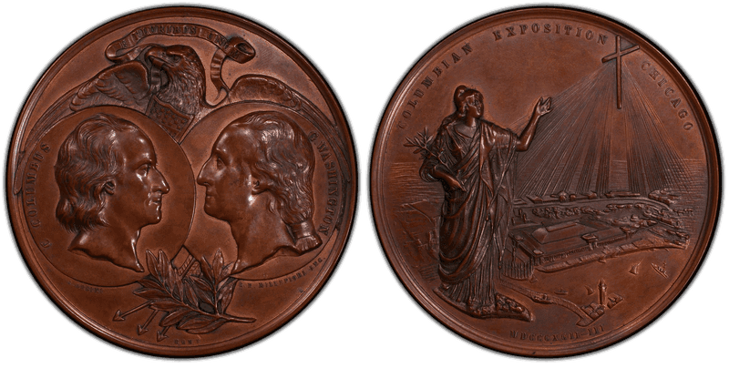 1893 Bronze Medal Baker-K378, 91mm Columbian Expo-Chicago