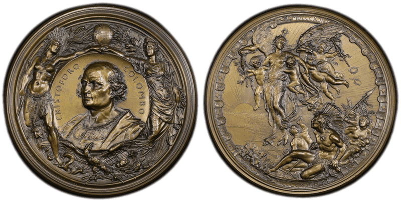 1893 Medal Eglit-106 Bronze 102mm World's Columbian Expo