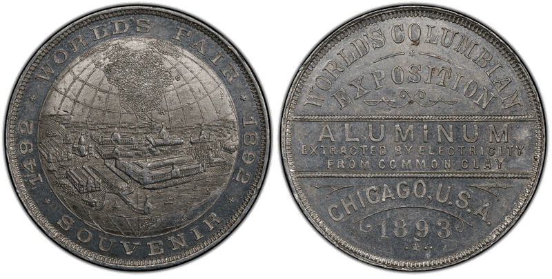 1893 Medal Eglit-245 Al 31mm World's Columbian Expo