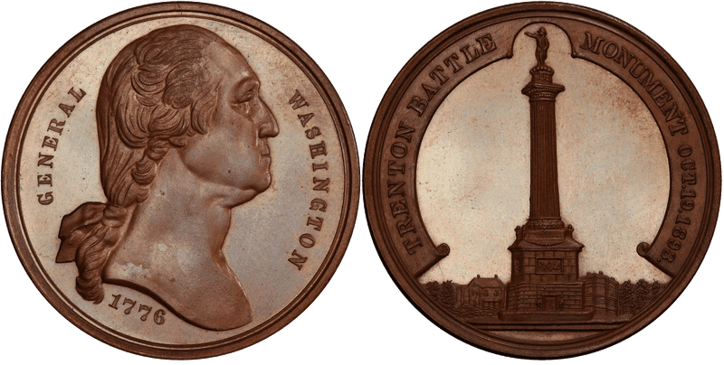 1893 Bronze Medal GW-922, Trenton Battle Monument