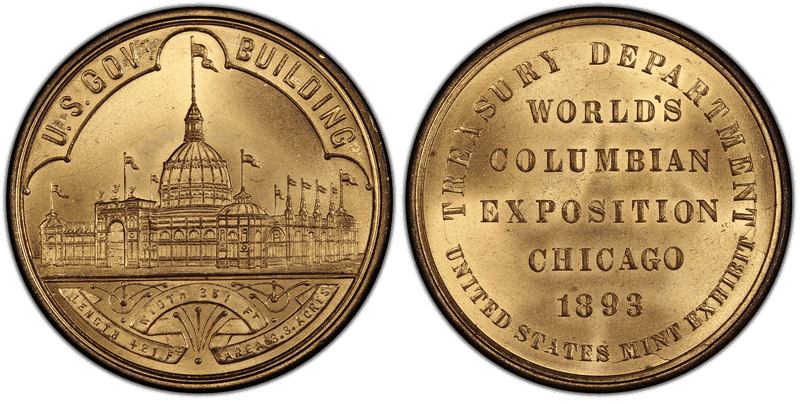 1893 HK-154, T-1-World's Columbian Expo Dollar