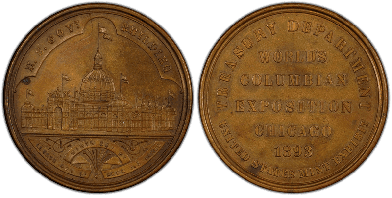 1893 HK-155D, T-2-World's Columbian Expo Dollar