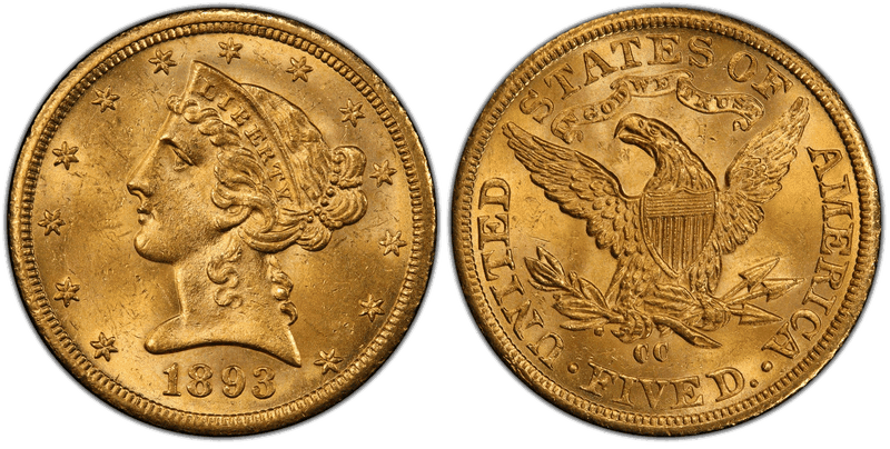 1893 Liberty Head Half Eagle