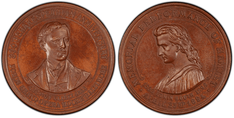 1894 Bronze Medal Rulau MD-Bal 25A Fords Grand Opera House