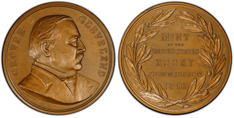 1895 Assay Commission Medal - JK-AC-39, Bronze, Grover Cleveland