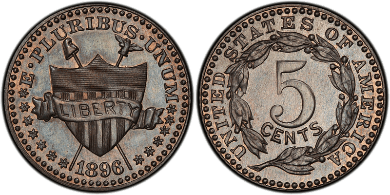 1896 Proof Nickel Pattern - J-1771