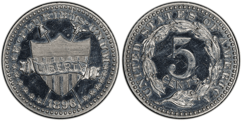 1896 Proof Nickel Pattern - J-1772