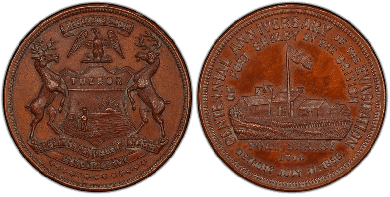 1896 Bronze So-Called Dollar HK-129, Fort Shelby