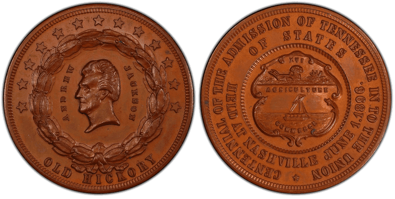 1896-1897 Bronze So-Called Dollar HK-275, Andrew Jackson Dollar