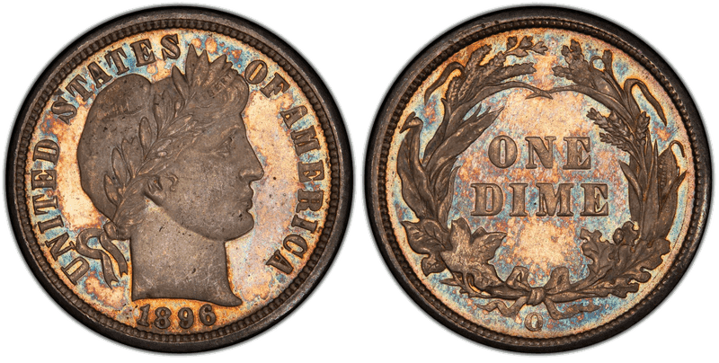 1896 Barber Dime