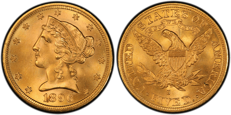 1896 (S) Liberty Head Half Eagle