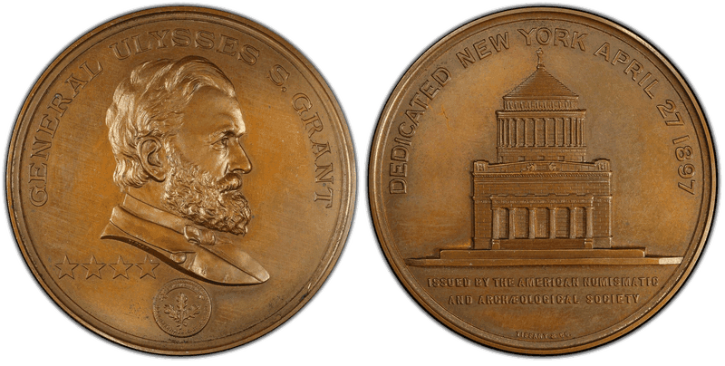 1897 Bronze Medal Miller-11, Grant Monument