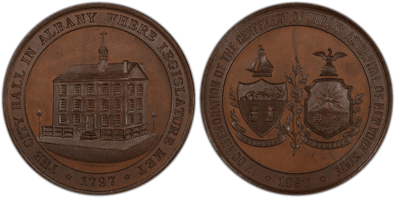 1897 Medal Albany City Hall Centenary Bronze