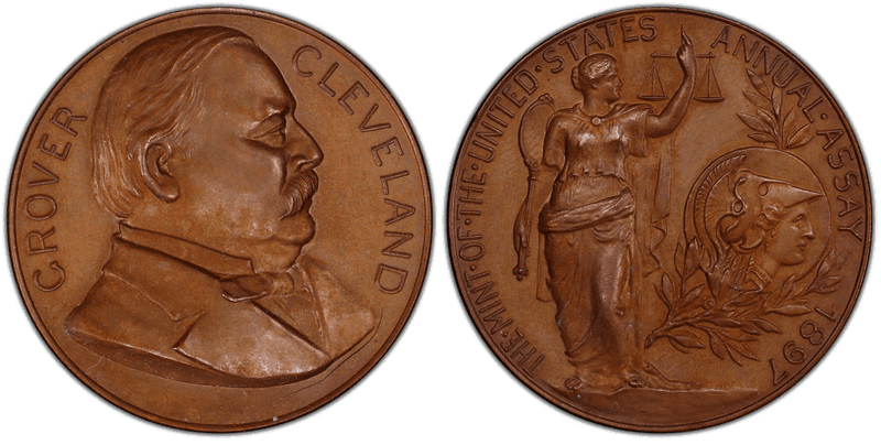 1897 Assay Commission Medal - JK-AC-41, Copper, Grover Cleveland