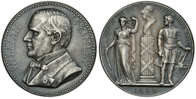 1898 Assay Commission Medal - JK-AC-42, Silver, William McKinley