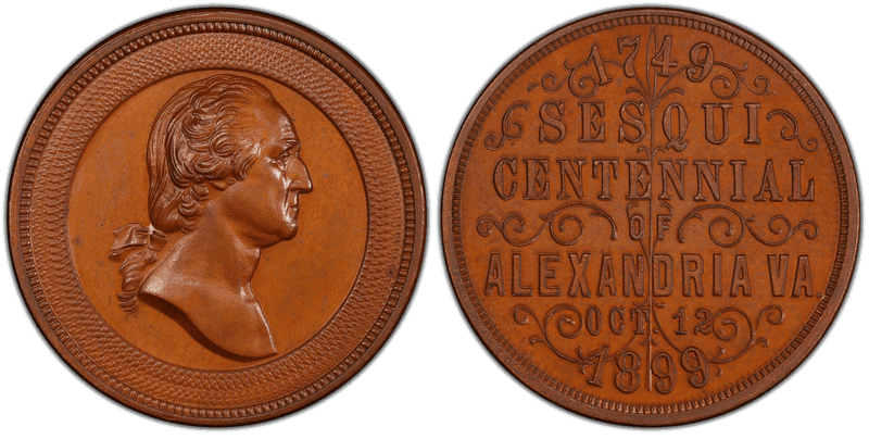 1899 Bronze Medal GW-1023, Alexandria Sesquicentennial