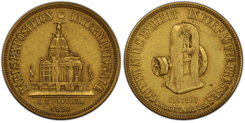 1900 Token Ferracute Paris Expo Brass