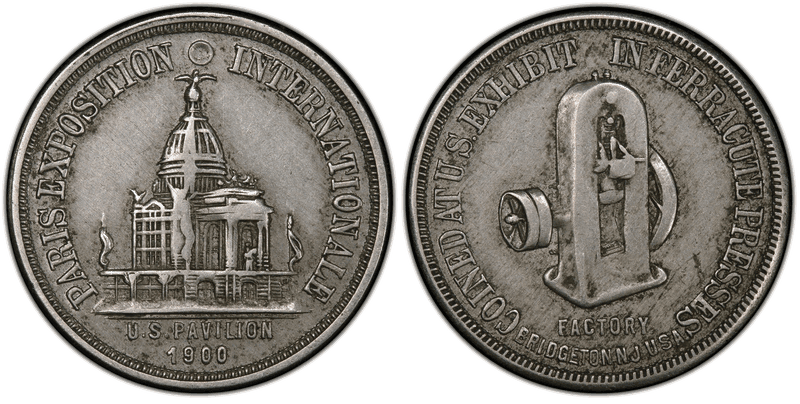 1900 Token Ferracute Paris Expo Copper-Nickel