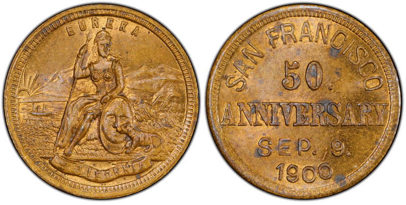 1900 Token San Francisco 50th Anniv.