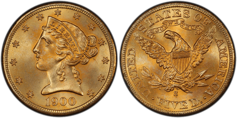 1900 (S) Liberty Head Half Eagle