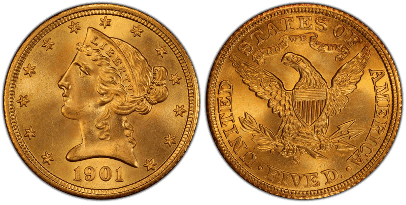 1901 Liberty Head Half Eagle