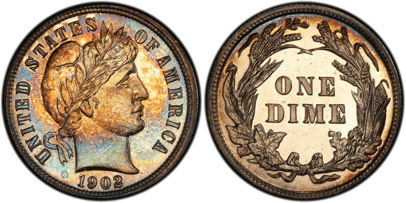 1902 Proof Barber Dime