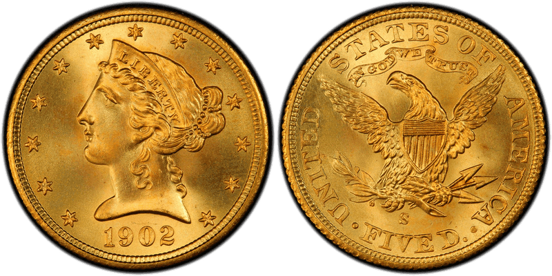1902 (S) Liberty Head Half Eagle
