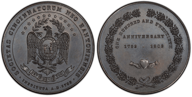 1903 Medal Society Of Cincinnati Copper 41mm 120th Anniversary