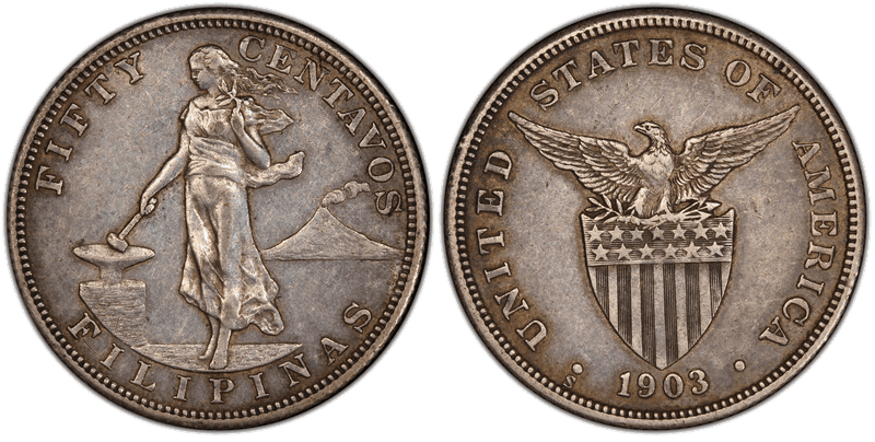 Philippines Fifty Centavos 1903-1945