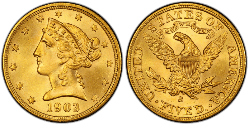 1903 (S) Liberty Head Half Eagle