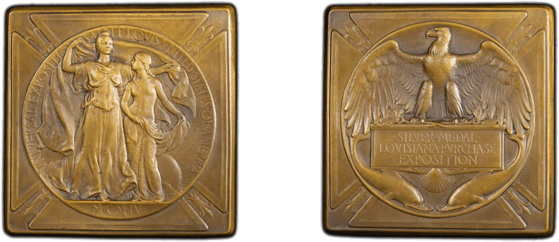 1904 Bronze Medal H-30-50, Louisiana Purchase Expo Louisiana Purchase Expo
