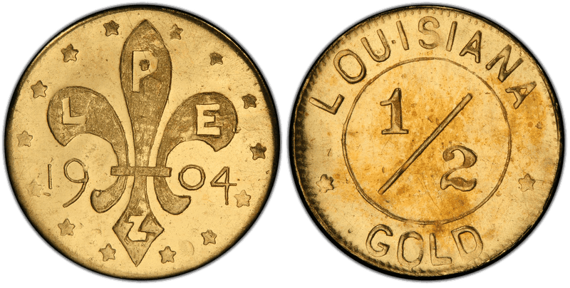 1904 Half Dollar Gold Token - Louisiana Purchase Expo