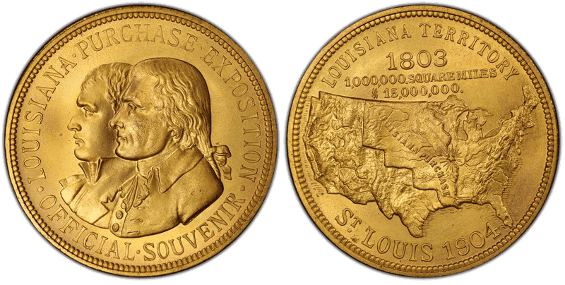 1904 Louisiana Purchase HK-304, Bronze Dollar