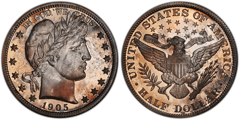 1905 Proof Barber Half Dollar