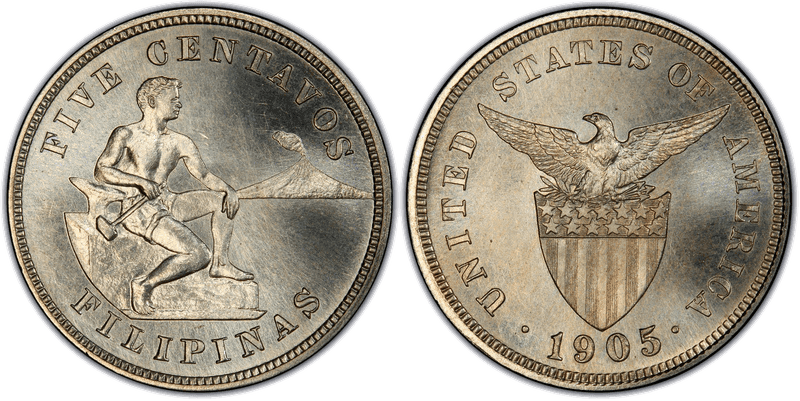 1905 Philippine Five Centavos